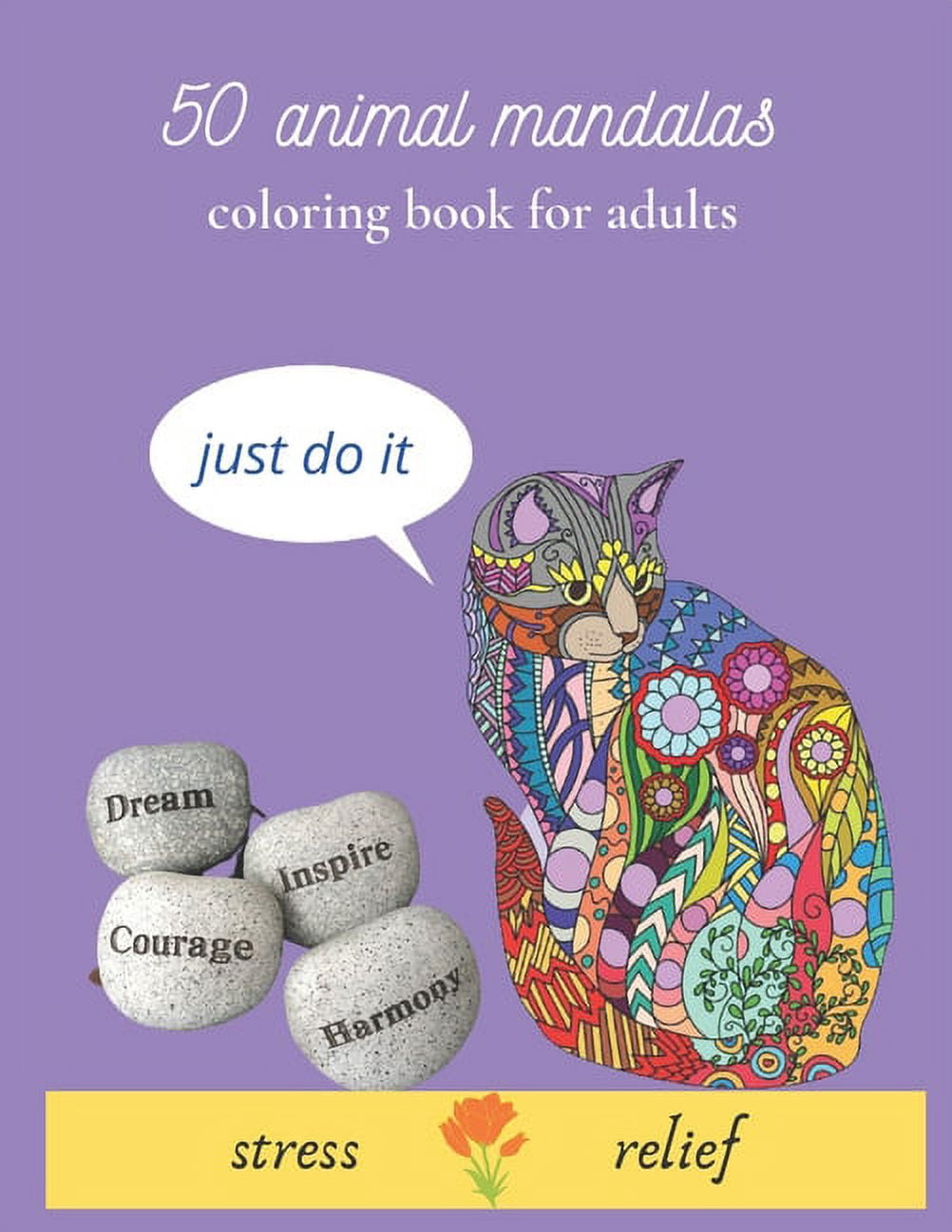 50 animal mandalas coloring book for adults stress relief: oloring Book ...