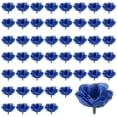 thumbnail image 1 of 50 artificial roses, 3 cm tall, wedding decoration, navy blue, 1 of 8
