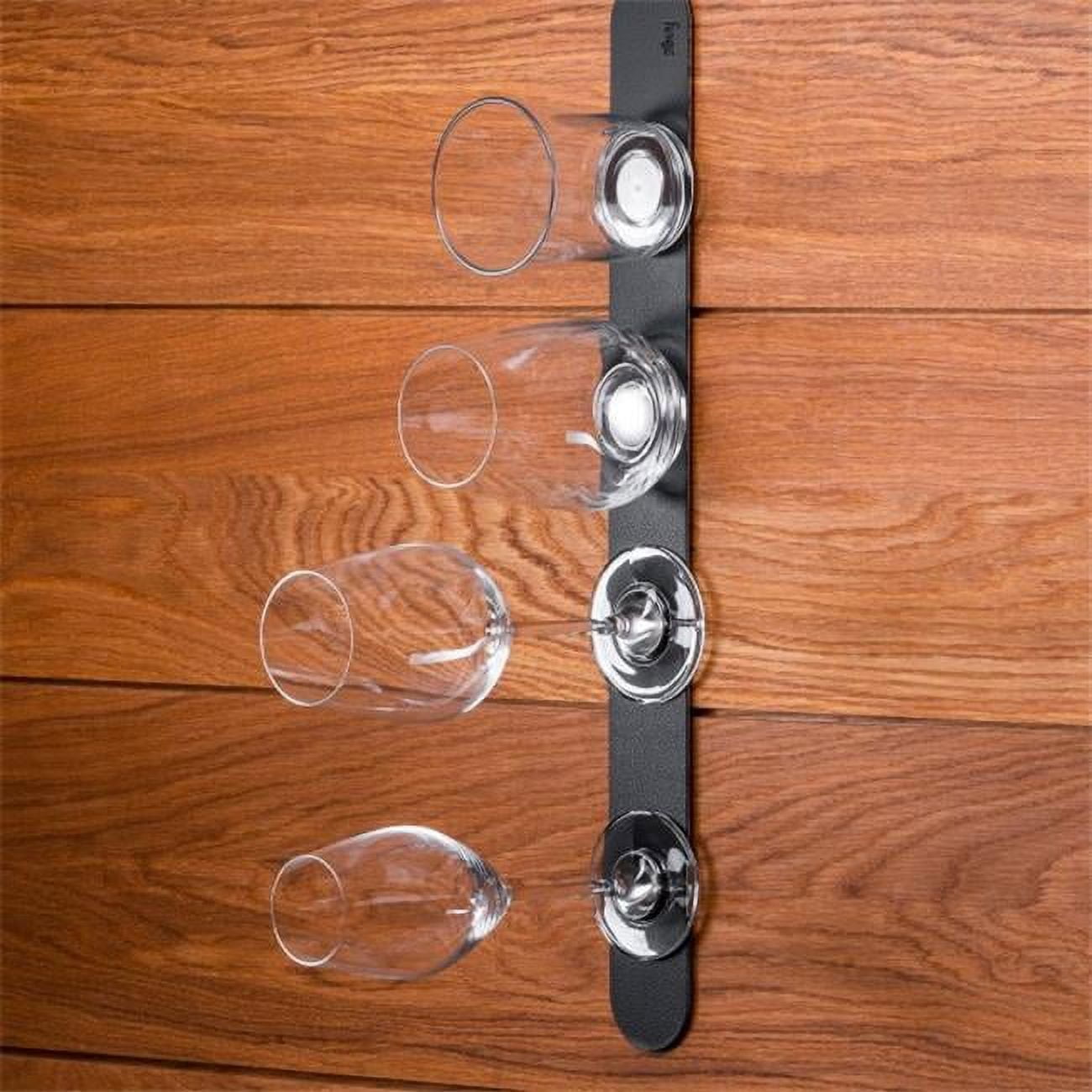 50 cm Black Metal Strip with Leather Coating for Magnetic Glasses, Pins & Hooks