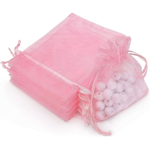 50 count 3.15"x4"(8x10cm) Sheer Drawstring Organza Pouches Wedding Party Christmas Favor Bags (, 3x4)