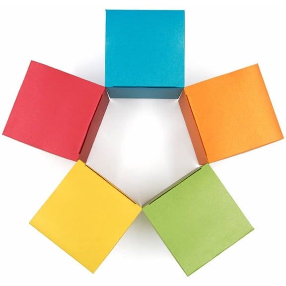50 count Gift Boxes with Lids 3x3x3 - Vintage Paper Favor Boxes for Gifts Crafting Candy Treat Cupcake Wedding Birthday Holiday Baby Shower Favor (Assorted Colored) 1 Count (Pack of 50)