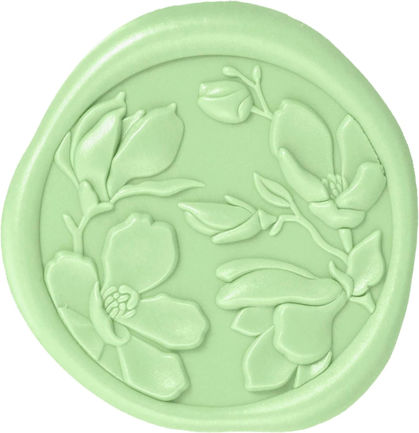 50 count Green Magnolia Wax Seal Stickers for Wedding Invitation ...