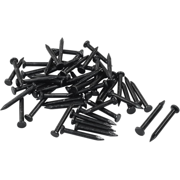 50 count Hardware Nails 0.79 inch Length, Black Point Tip Wall Cement Masonry ,Woodworking Nails,Concrete Nails