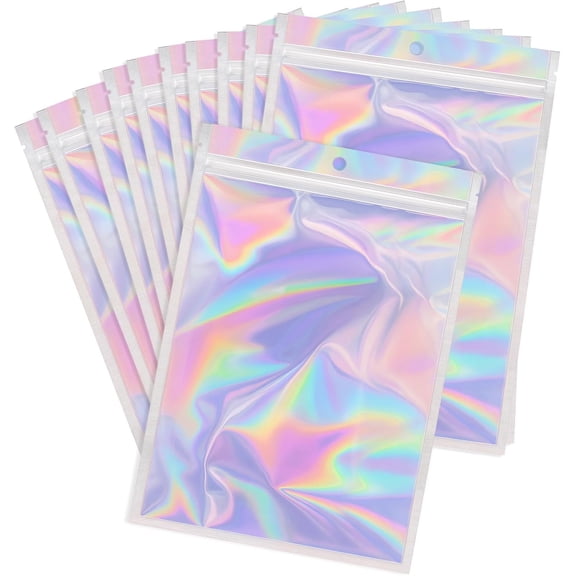 50 count Holographic Mylar Bags 6x9 in for Small Business