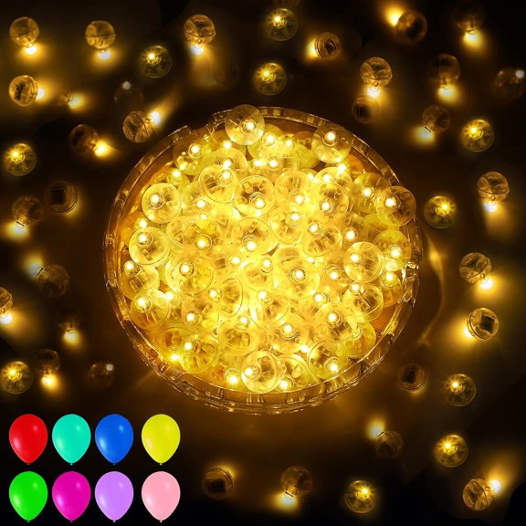 50 count Warm White Balloon Light, Mini Ball Lamp Round Led Light for Paper Lanterns Glass Balloons Indoor Birthday Party Event Wedding Decoration
