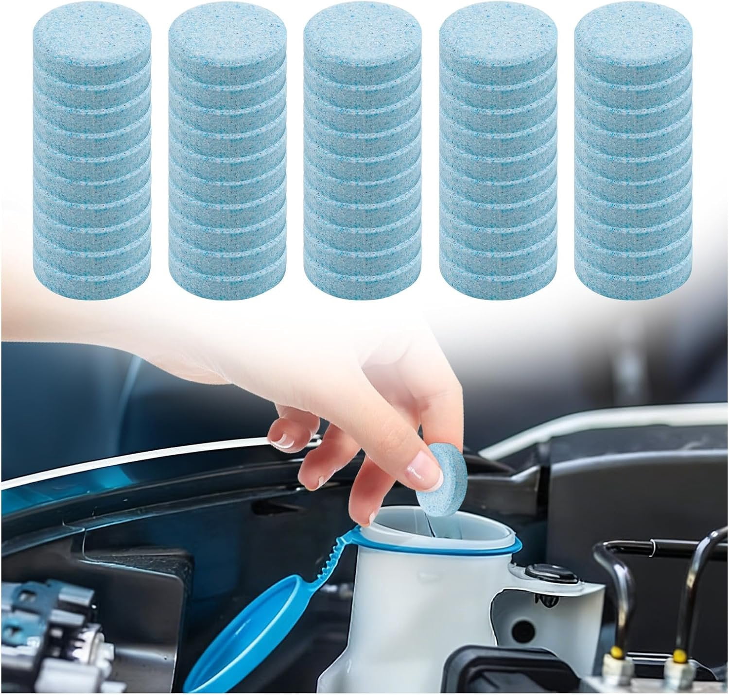 50 count Windshield Washer Tablets,-Dissolving Windshield Washer Fluid ...