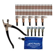 50 each C1/8 Cleco Fasteners Made in USA with Clamps, Pliers, and Pouch