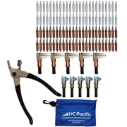 50 each C3/32 & C1/8 Cleco Fasteners with Clamps, Pliers, and Pouch