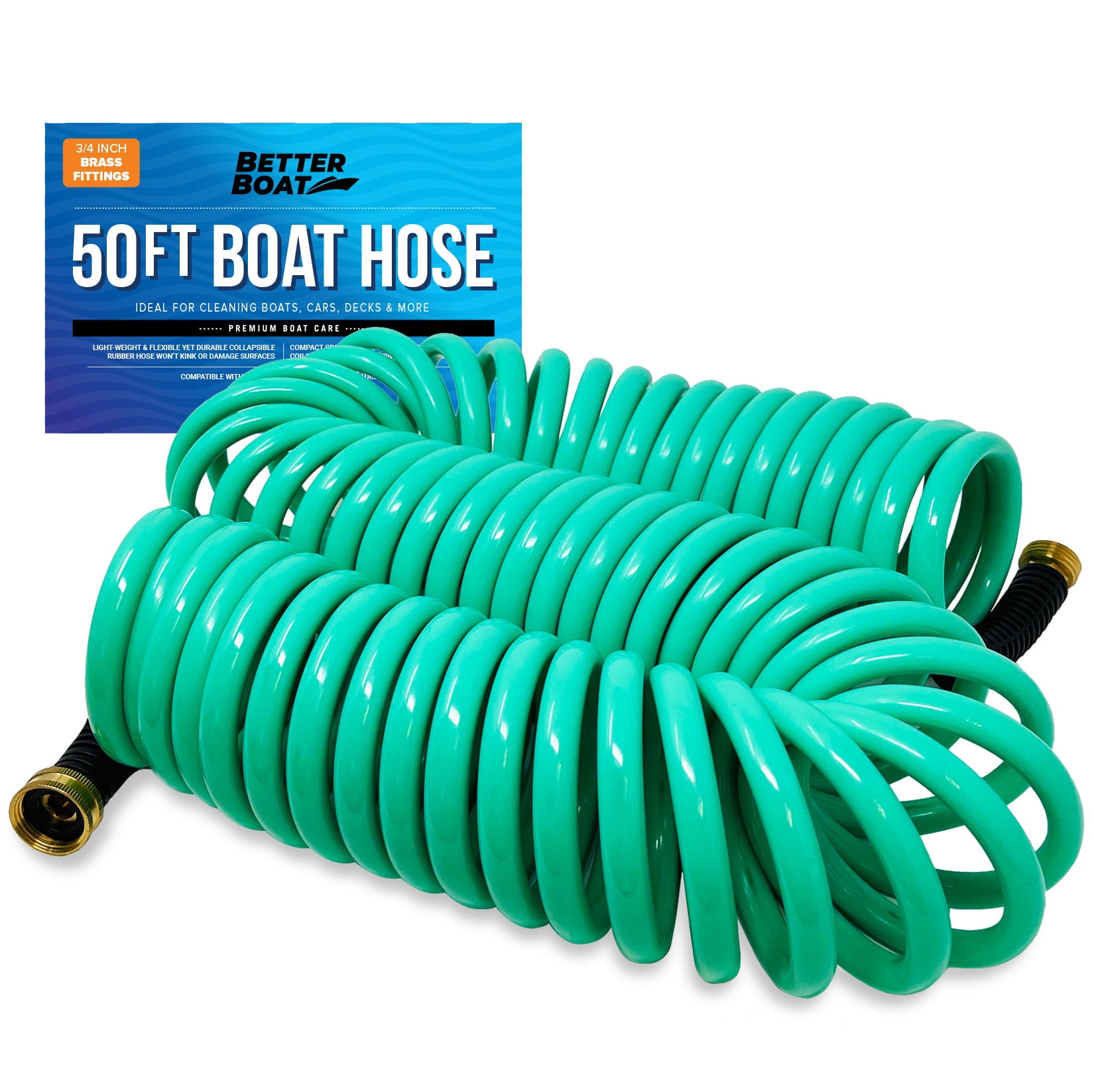 50 foot Coiled Boat Hose Spring 50 feet