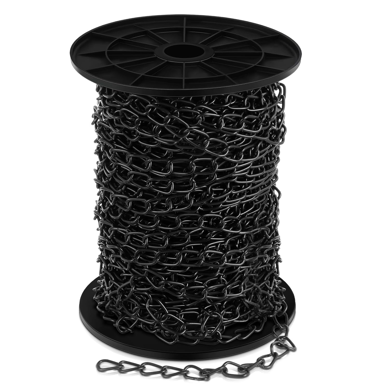 50 Feet Jack Chain For Hanging Plants – Metal Link Chain Roll With S Hooks & Spring Hooks, Chrome-Plated Steel, Ideal For Plant Baskets, Bird Feeders, And Picture Hanging