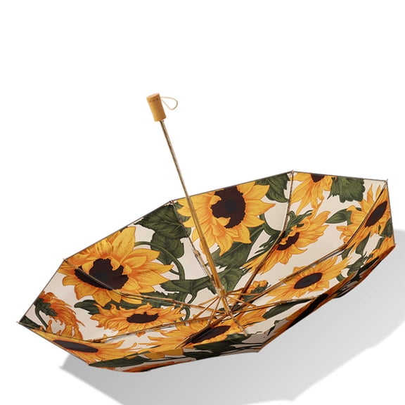 50+ for Umbrella 8 Ribs Folding Umbrella Rainproof Windproof for Sun Blocking Umbrella for Travel Dail