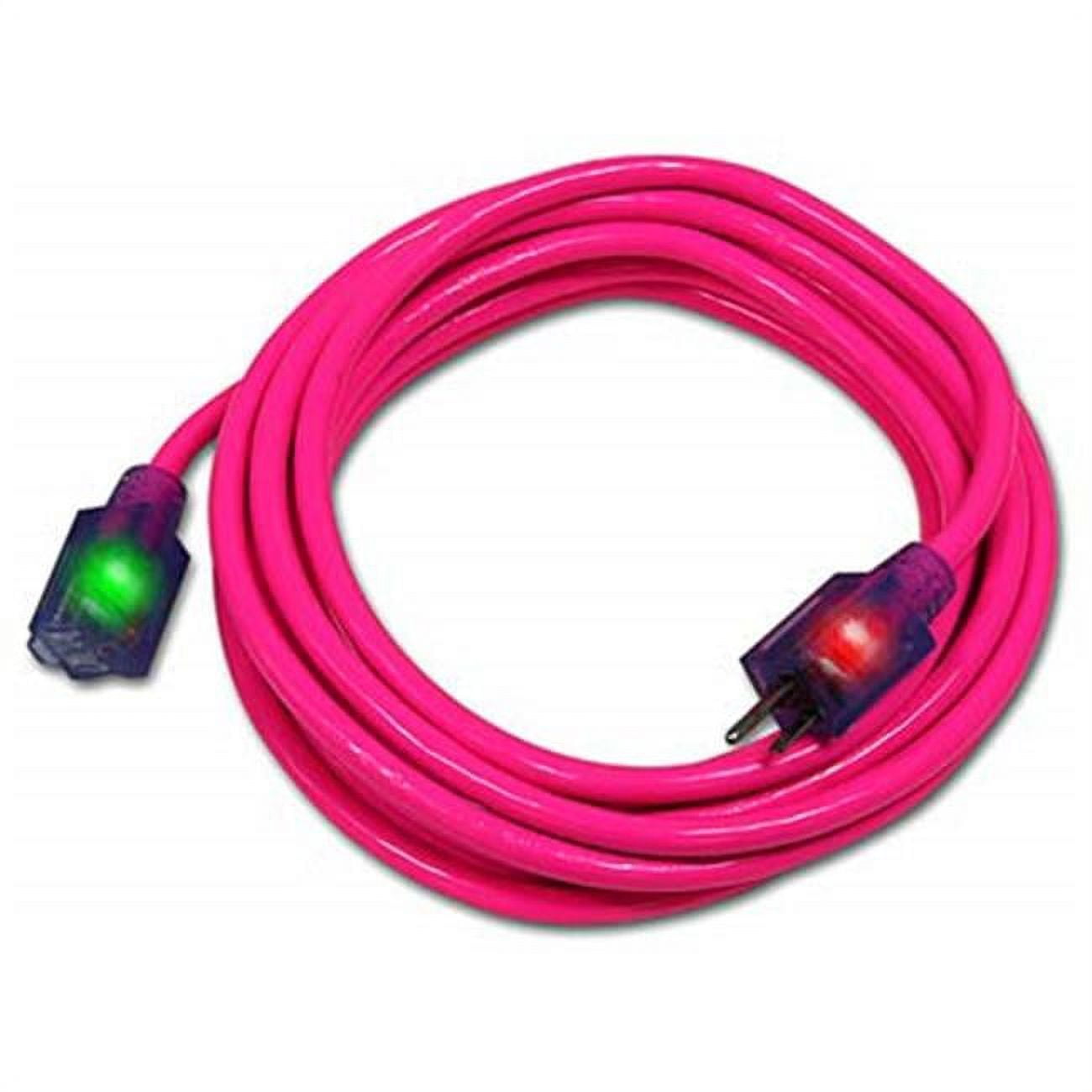 50 ft. 14 by 3 Pink Pro Glo Extension Cord