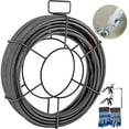 thumbnail image 1 of 50 ft 3/8" Solid Core Drain Snake,Heavy-Duty Sewer Auger for Clogged Pipe Cleaning,Drain Cleaner Tool, 1 of 6