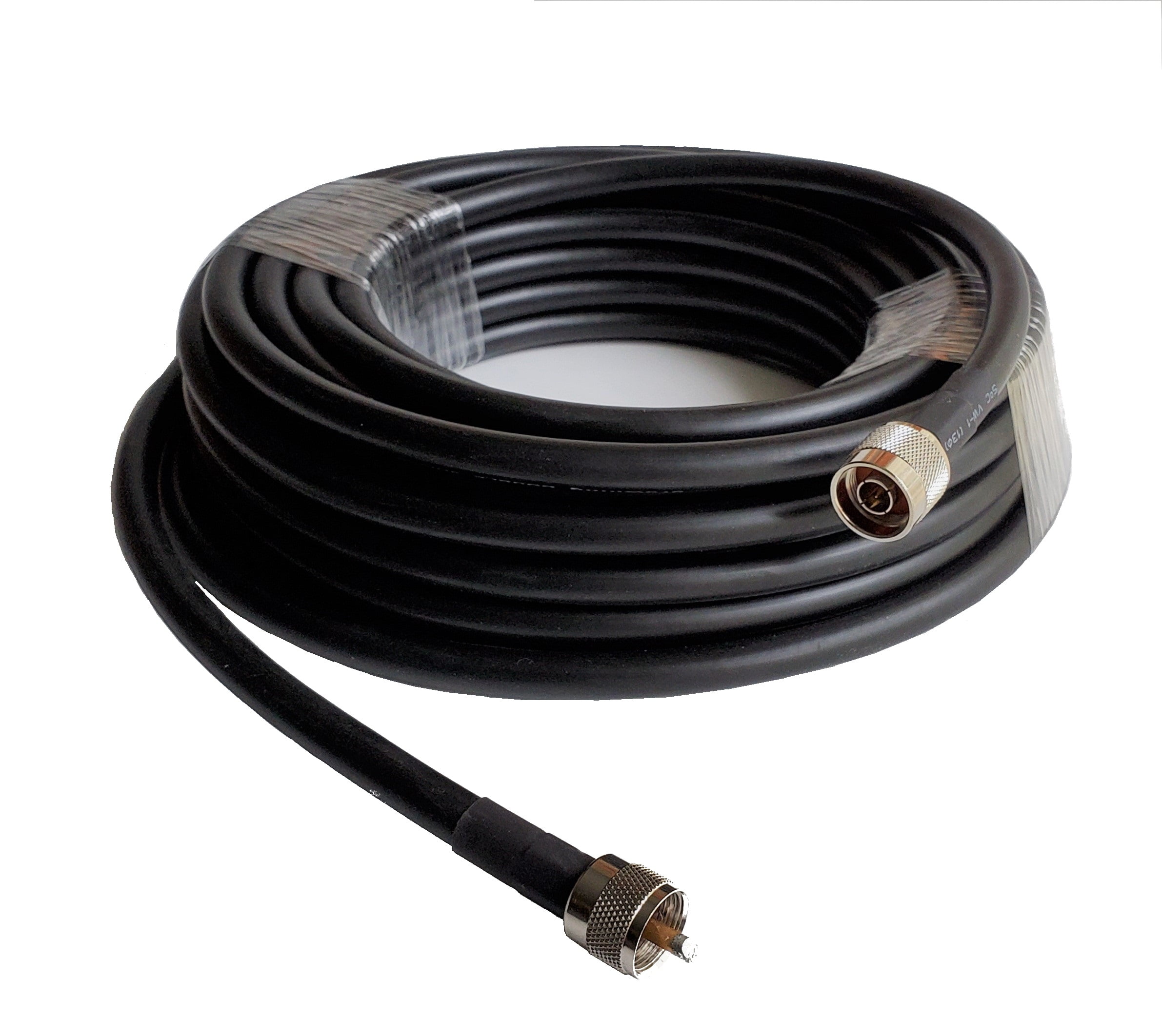 50' ft Coaxial Cable Assembly Jumper Double Shield RG213U PL259 to N ...