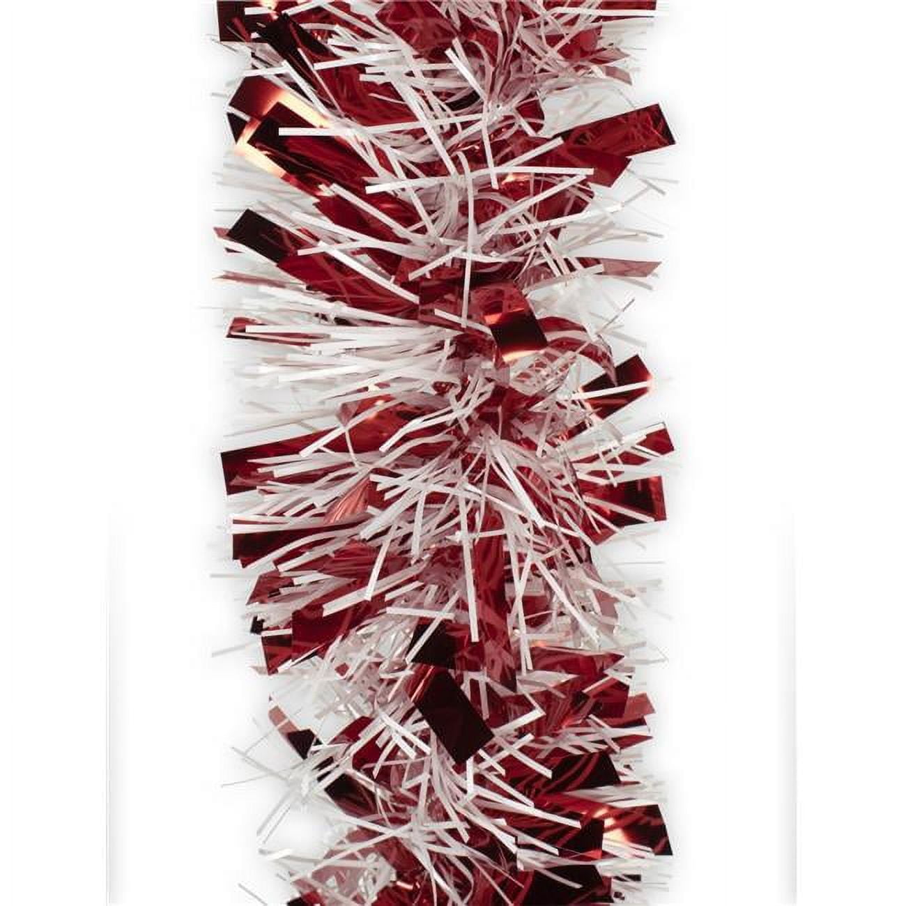 50 ft. Red and White Tinsel Garland