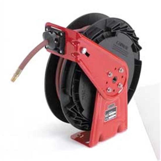 50 ft. Retractable Air & Water Hose Reel - Red - Medium Duty - 300 PSI