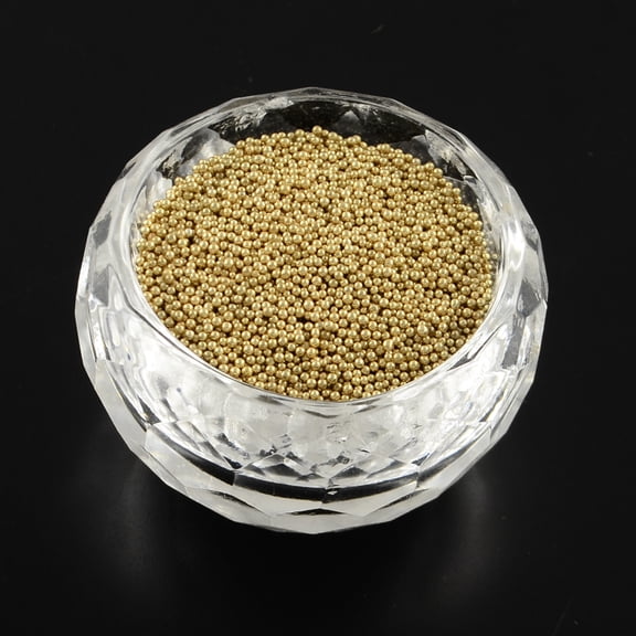50 g Color Plated DIY 3D Nail Art Decoration Mini Glass Beads Tiny Caviar Nail Beads Light Khaki 0.6~0.8mm