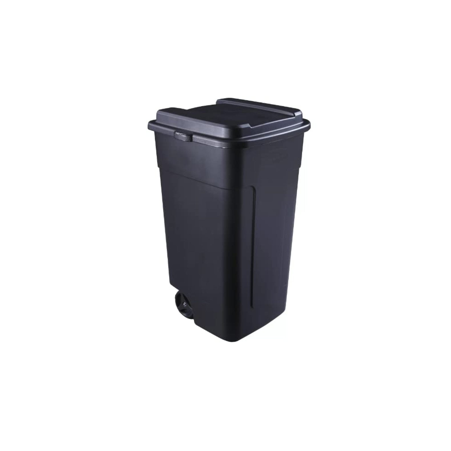 50 gal Roughneck Wheeled Plastic Garage Trash Can, Black
