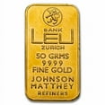 thumbnail image 1 of 50 gram Gold Bar - Johnson Matthey (Leu Bank), 1 of 3