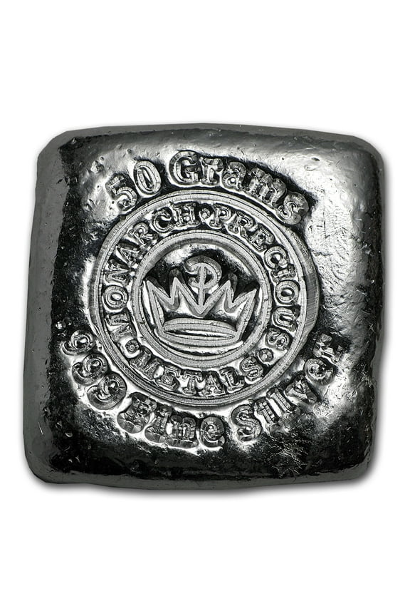 50 gram Hand Poured Silver Square - MPM