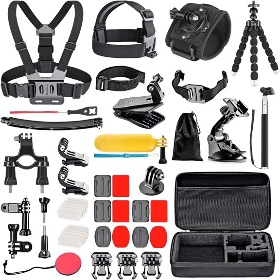 50 in 1 Action Camera Accessory Kit, Compatible with Most Action Cameras Including Latest Models