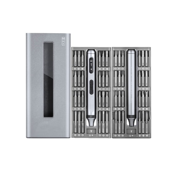 50 in 1 Electric Screwdriver Set Power Tool Screw Driver Bit with LED Light for Phone Glasses Watch PC Camera