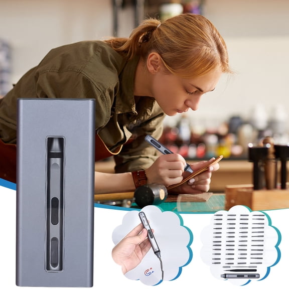 50-in-1 Precision Power Screwdriver Set, Mini Electric Screwdriver with 360° LED Light & Magnetic Bits, Rechargeable Tool for Phone & Laptop Repair
