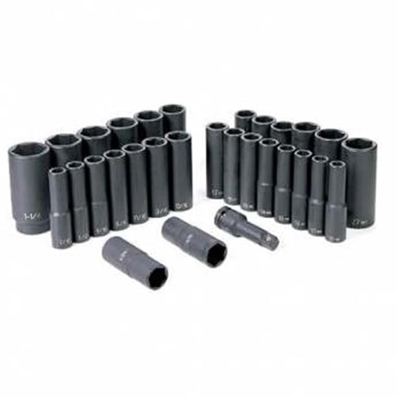 50 in. Drive SAE and Metric Deep Set - 30 Pieces