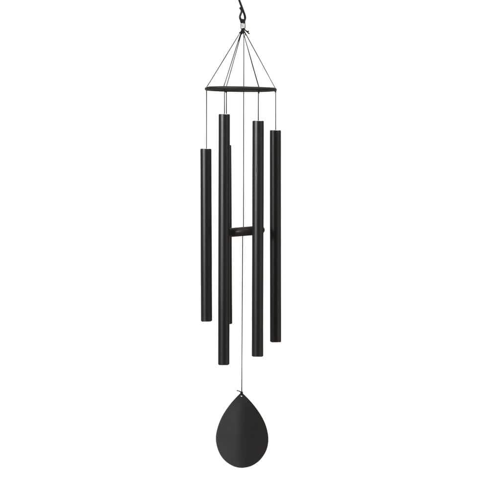 50'' Black Aluminum and Iron Wind Chime