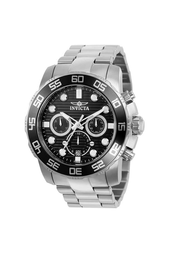 50 in. Mens Pro Diver Quartz Chronograph Black Dial Watch