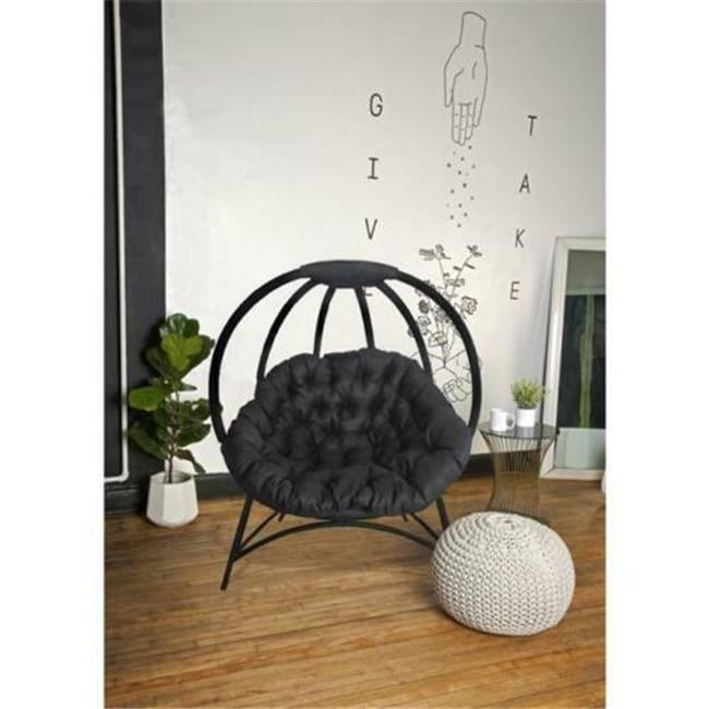 50 in. Overland Cozy Ball Chair Black