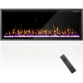 50 inch Electric Fireplace Inserts/Wall Mounted, Log & Crystal Option
