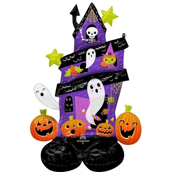 50 inch Halloween Haunted House Airloonz Foil Mylar Balloon - Party Supplies Decorations