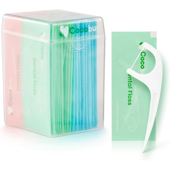 50 individually packaged dental floss picks - Adult oral care dental floss - Single floss pack