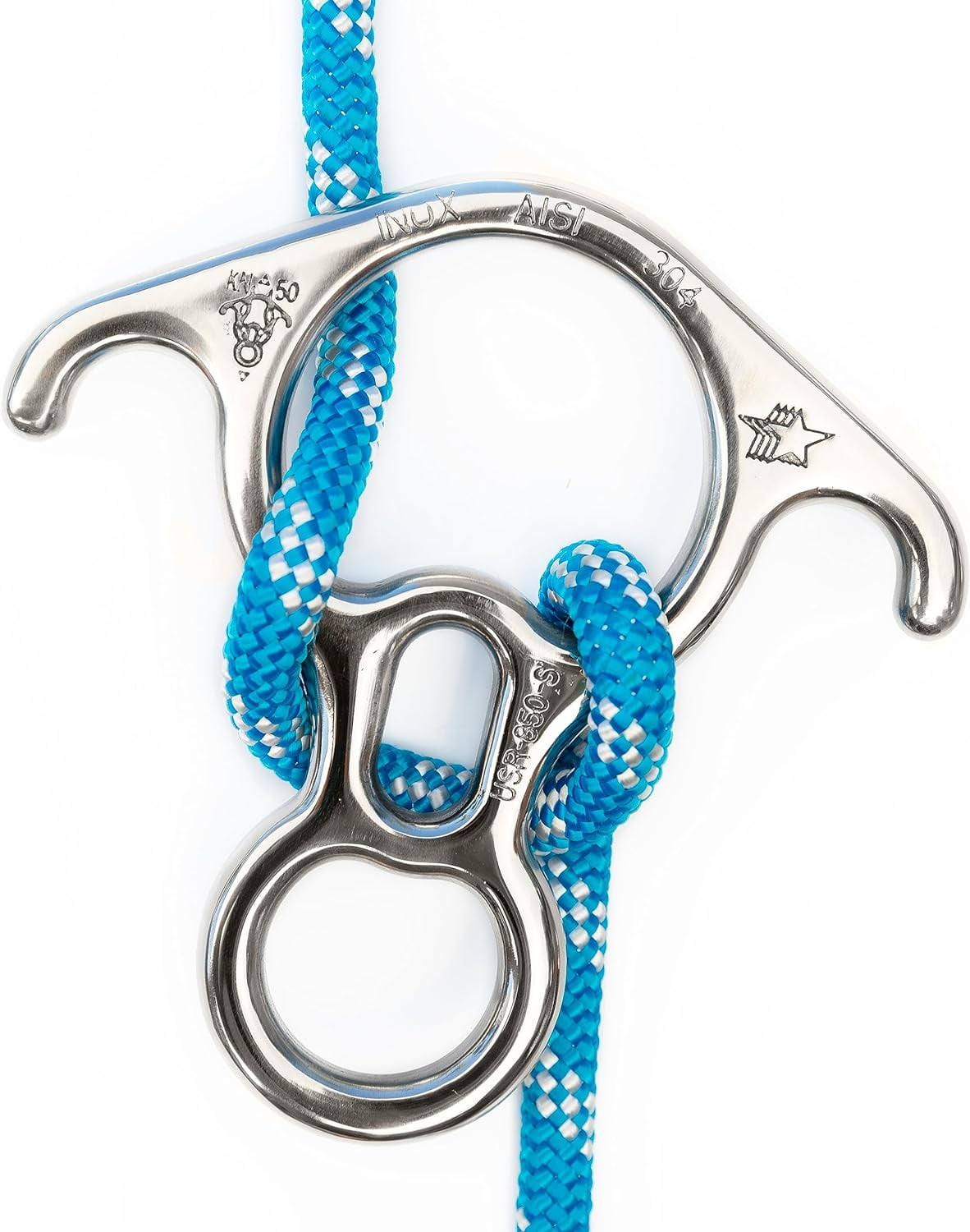 50 kN Rescue Figure 8 Stainless Steel Belay, Rappelling, Rigging