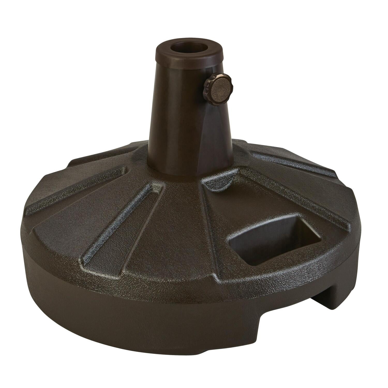 Bronze Resin Patio Umbrella Stand with Locking Screw