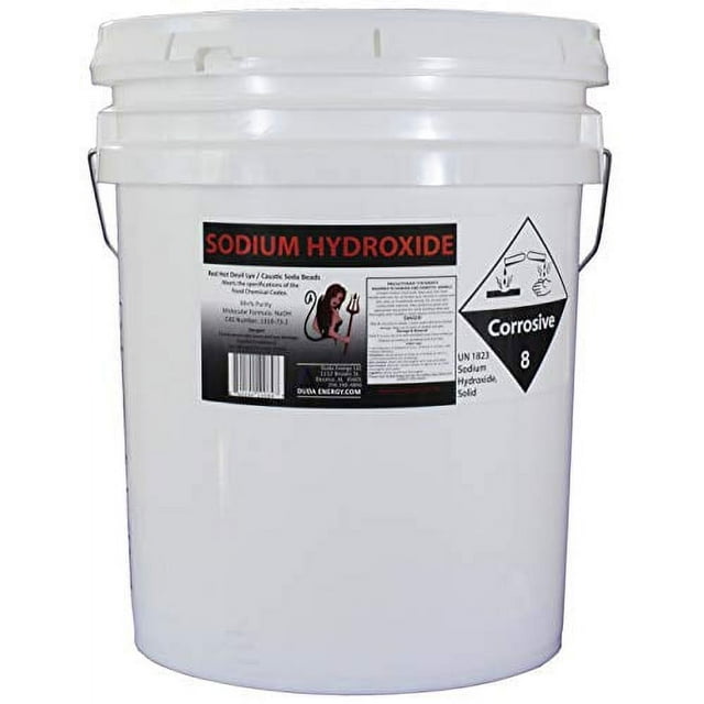 50 lb Red Hot Devil Lye Sodium Hydroxide, Import Material, High Grade Caustic Soda Beads