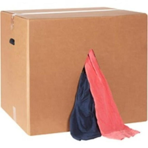 50 lbs Colored T-Shirt Rags Box, Assorted Color