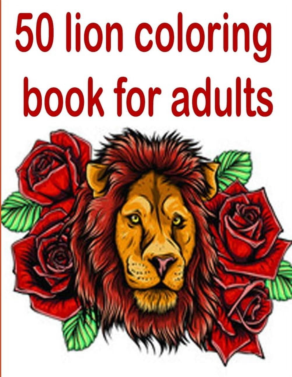 Lion Coloring Book: Animal Stress-relief Coloring Book For Adults and  Grown-ups (Paperback)
