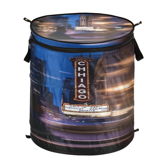 50-liter Large Capacity Laundry Basket Sealed and Dustproof Easy Carry Handles Applicable to Laundry Room Bedroom Bathroom College Dorm Dynamic Blur