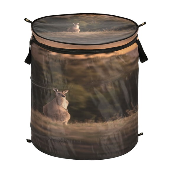 50-liter Large Capacity Laundry Basket Sealed and Dustproof Easy Carry Handles Applicable to Laundry Room Bedroom Bathroom College Dorm Kangaroo