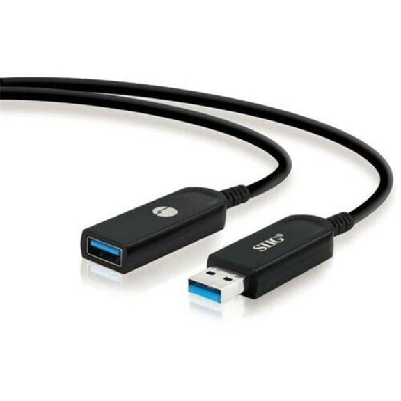 50 m USB 3.0 AOC Male to Female Active Cable, Black