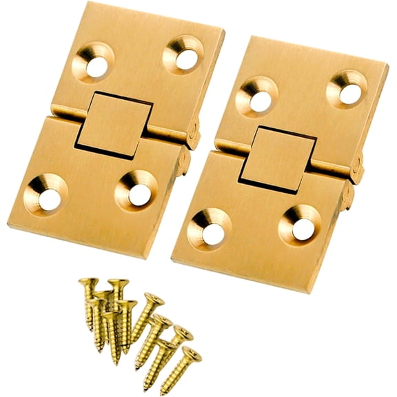 50 mm x 30 mm Pair of Brass Flap Hinges Table Folding Flip Top Hinge, Brass Butler Tray Hinges Flip Concealed Furniture Hardware