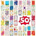 thumbnail image 1 of 50 motivational cards, thank you cards, handwritten quotes to encourage employees, used for daily positive thinking, spiritual improvement, lunch box notes, mini picnic party cards,colorful-A, 1 of 10
