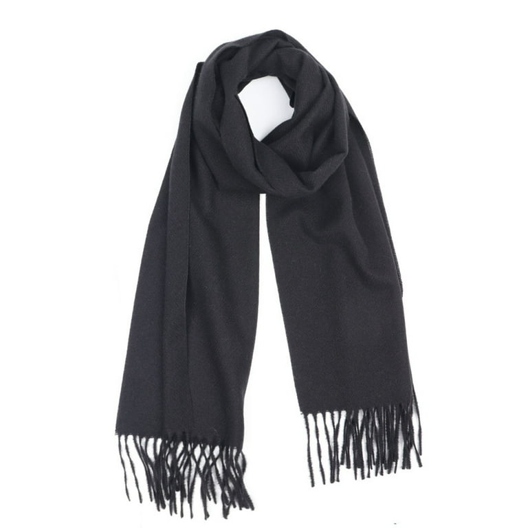 50% off Black Solid Scarfs for Women Fashion Warm Neck Womens