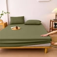 thumbnail image 1 of Up to 50% off! Boovnll Fitted Sheet Full Size Easy Care, Long Lasting - Bottom Sheet 12" Deep Pocket Full Size Fitted Sheet, Soft Washable for Home, Bedroom, Bed Sheets (Green), 1 of 6