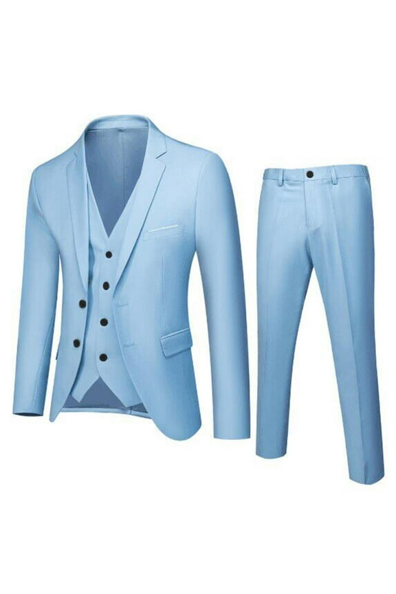 50% off Clear!Jiyugala Men's Suits Clearance $5 Men’s Suit Slim 3 Piece Suit Business Wedding Party Jacket Vest & Pants Coat