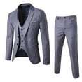 thumbnail image 1 of 50% off Clear!Jiyugala Men's Suits Clearance $5 Men’s Suit Slim 3 Piece Suit Business Wedding Party Jacket Vest & Pants Coat, 1 of 2