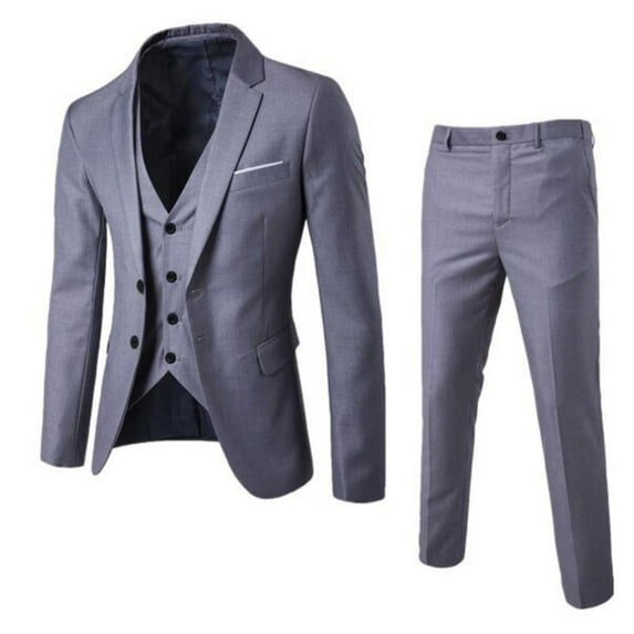 50% off Clear!Jiyugala Men's Suits Clearance $5 Men’s Suit Slim 3 Piece Suit Business Wedding Party Jacket Vest & Pants Coat