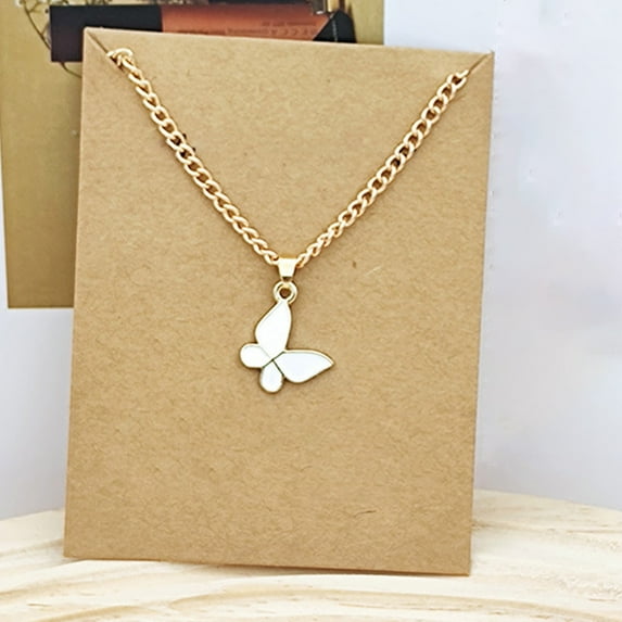 50% off Clear!Sawvnm Christmas Gifts Jewelry Ladies' Multi-color Chain Necklace Accessories Silver Chain Pendant Necklace Jewelry on Clearance